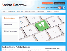 Tablet Screenshot of anchorescrow.com